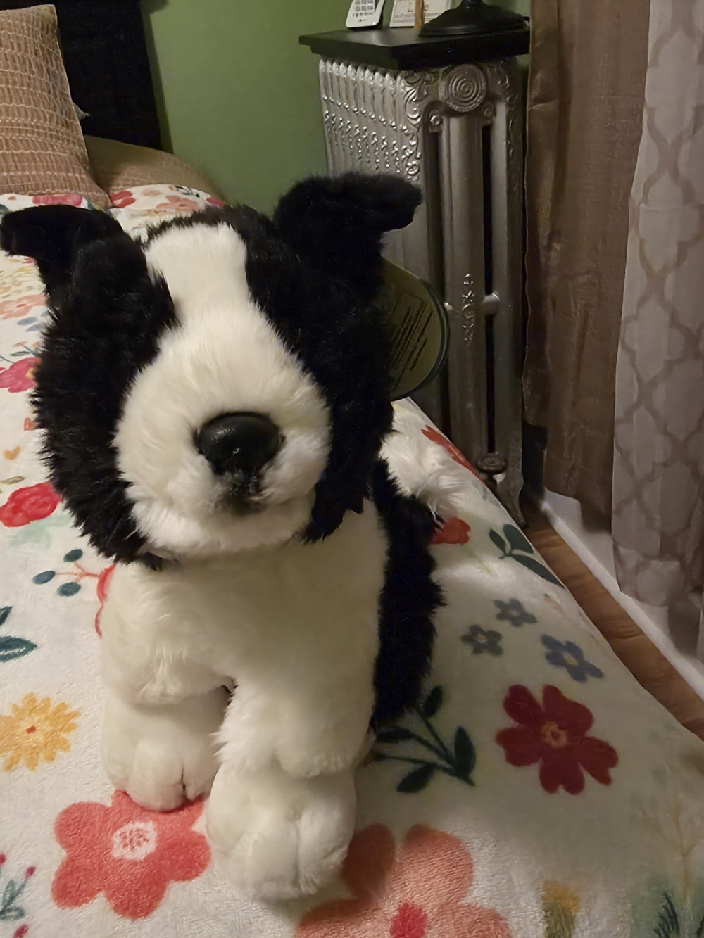 Plush Black & White Border Collie Dog Toy - Soft Pet Stuffed Animal